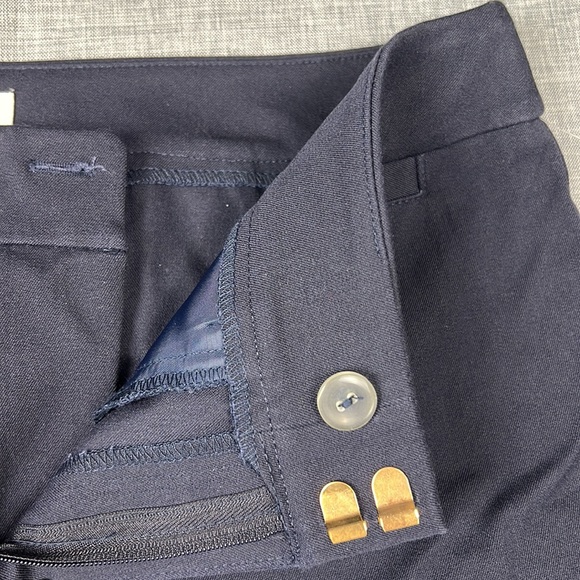 Charter Club Navy Slim Leg Button Detail Pants Sizes 4 & 10 - Picture 4 of 6